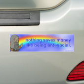 niets bespaart geld... bumpersticker (Op auto)