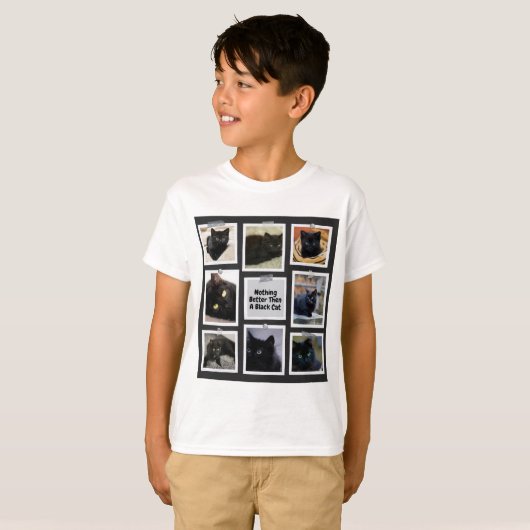 Niets beter dan een zwarte kat t-shirt (Voorkant volledig)