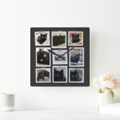 Niets beter dan een zwarte kat vierkante klok (Huis)