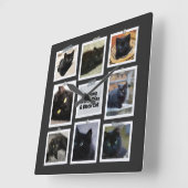 Niets beter dan een zwarte kat vierkante klok (Hoek)