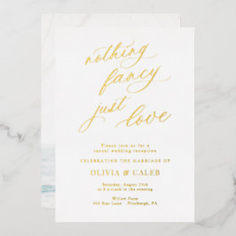 Niets bijzonders, gewoon een bruiloftsreceptie met folie uitnodiging