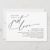 Niets bijzonders gewoon een liefde bruiloft diner kaart (Voorkant)