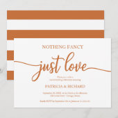 Niets bijzonders, gewoon lief, casual trouwkoper kaart (Voorkant / Achterkant)