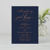 Niets bijzonders, gewoon lief chic script bruiloft folie uitnodiging (Staand Voorkant)