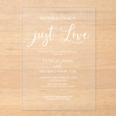 Niets bijzonders, gewoon lief, cute calligraphy-hu acryl uitnodigingen (Voorkant)