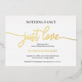 Niets bijzonders, gewoon lief, een informele bruil folie uitnodiging (Voorkant)