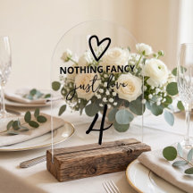 Niets bijzonders, gewoon lief Huwelijk Tafel Numme