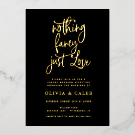 Niets bijzonders, gewoon lief huwelijksontvangst folie uitnodiging