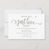 Niets bijzonders, gewoon lief minimalist trouwfees RSVP kaartje (Voorkant)