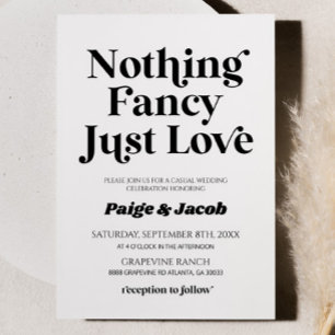 Niets bijzonders, gewoon lief retro casual bruilof kaart