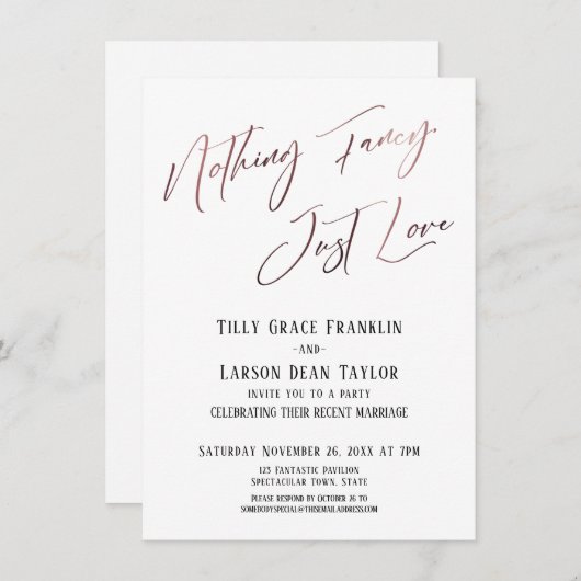 Niets bijzonders, gewoon lief Rose goud Eenvoudig  Kaart (Voorkant / Achterkant)