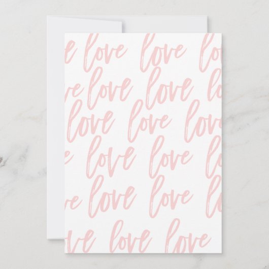 Niets bijzonders, gewoon lief roze informeel trouw kaart (Achterkant)