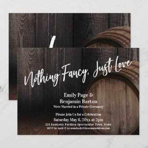 Niets bijzonders gewoon lief typografie houten vat kaart