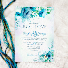 Niets bijzonders, gewoon liefde blauwe turquoise b kaart