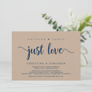 Niets bijzonders, gewoon liefde, Brown Kraft Elope Kaart