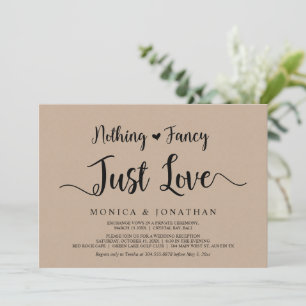 Niets bijzonders, gewoon liefde, Brown Kraft Elope Kaart
