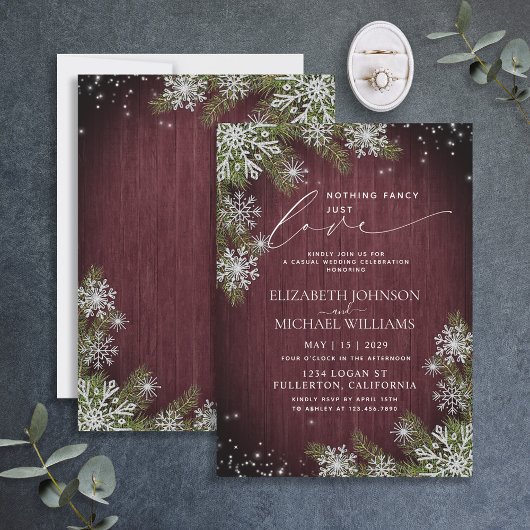 Niets bijzonders gewoon liefde Burgundy Hout Casua Kaart