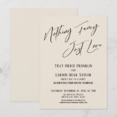 Niets bijzonders, gewoon liefde Elegante typografi Kaart (Voorkant / Achterkant)