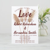 Niets bijzonders, gewoon liefde Elopement Pampasgr Kaart (Staand voorkant)