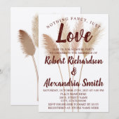 Niets bijzonders, gewoon liefde Elopement Pampasgr Kaart (Voorkant / Achterkant)