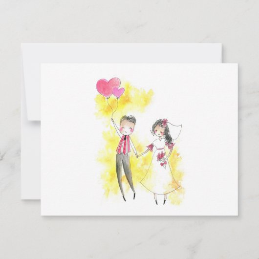 Niets bijzonders, gewoon Liefde en een open bar RSVP Kaartje (Achterkant)