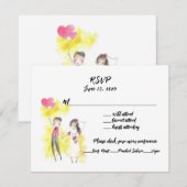 Niets bijzonders, gewoon Liefde en een open bar RSVP Kaartje (Voorkant / Achterkant)