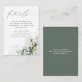 Niets bijzonders, gewoon liefde Eucalyptus groene  Informatiekaartje (Voorkant / Achterkant)