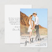 Niets bijzonders, gewoon liefde foto bruiloft bedankkaart (Voorkant / Achterkant)