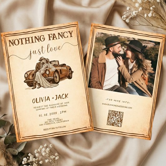 Niets bijzonders, gewoon liefde Foto QR-code Trouw Kaart