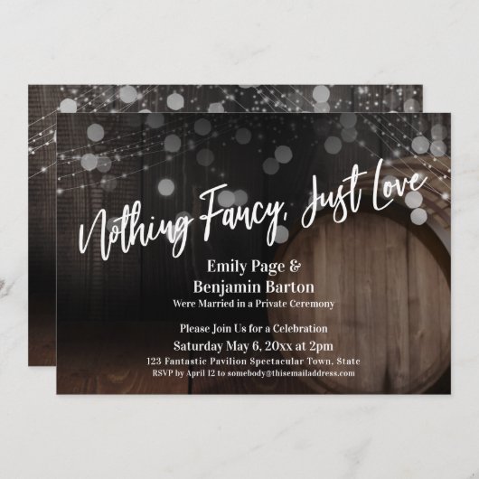 Niets bijzonders gewoon liefde Hout Vat & Lichten Kaart (Voorkant / Achterkant)