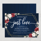 Niets bijzonders, gewoon liefde Huwelijk Burgundy  Kaart (Voorkant / Achterkant)