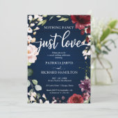 Niets bijzonders, gewoon liefde Huwelijk Navy Blue Kaart (Staand voorkant)