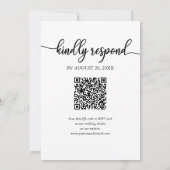 Niets bijzonders gewoon liefde Huwelijk QR RSVP Kaart (Achterkant)