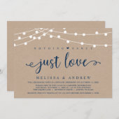 Niets bijzonders, gewoon liefde, Kraft bruiloft el Kaart (Voorkant / Achterkant)