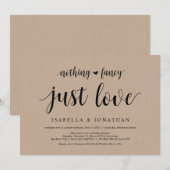 Niets bijzonders, gewoon liefde, Kraft, elopement Kaart (Voorkant / Achterkant)