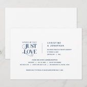 Niets bijzonders, gewoon liefde, marineblauw, elop kaart (Voorkant / Achterkant)