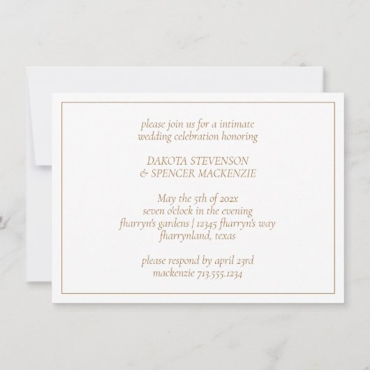 Niets bijzonders, gewoon liefde | Micro bruiloftsf Kaart (Achterkant)