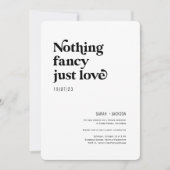 Niets bijzonders, gewoon liefde moderne elopement  kaart (Voorkant)