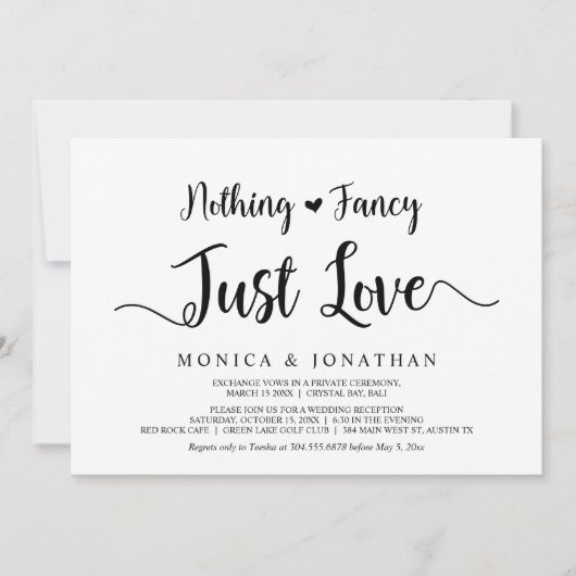 Niets bijzonders, gewoon liefde, moderne rustieke  kaart (Voorkant)