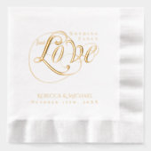 Niets bijzonders, gewoon liefde Persoonlijke huwel Folie Servetten (Voorkant)