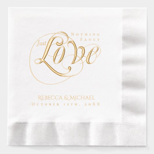 Niets bijzonders, gewoon liefde Persoonlijke huwel Folie Servetten (Voorkant)