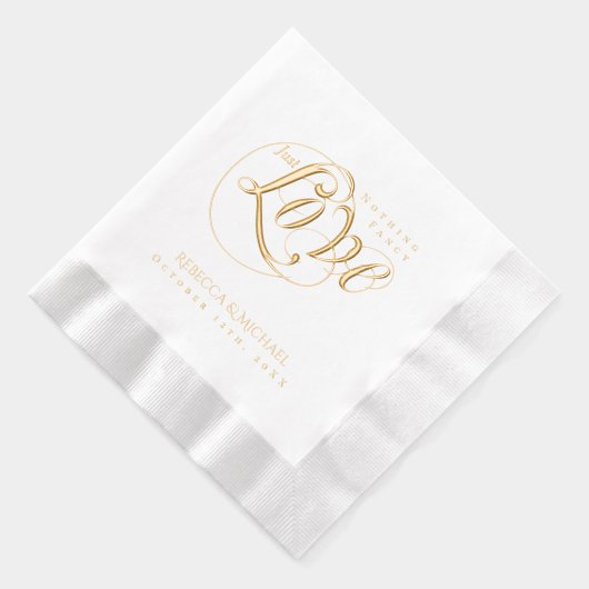 Niets bijzonders, gewoon liefde Persoonlijke huwel Folie Servetten (Rechts)