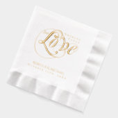 Niets bijzonders, gewoon liefde Persoonlijke huwel Folie Servetten (Links)