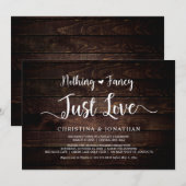 Niets bijzonders, gewoon liefde, rustiek hout, elo kaart (Voorkant / Achterkant)