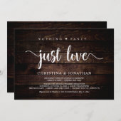 Niets bijzonders, gewoon liefde, rustiek hout, elo kaart (Voorkant / Achterkant)