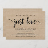 Niets bijzonders, gewoon liefde, rustieke hout, el kaart (Voorkant / Achterkant)