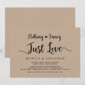 Niets bijzonders, gewoon liefde, rustieke kraft, e kaart (Voorkant / Achterkant)