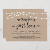 Niets bijzonders, gewoon liefde, rustige trouwonts kaart (Voorkant / Achterkant)