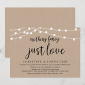 Niets bijzonders, gewoon liefde, rustige trouwvluc kaart (Voorkant / Achterkant)
