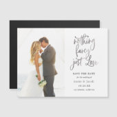 Niets bijzonders, gewoon liefde Save the Date-magn (Voorkant / Achterkant)